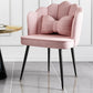 Glam Style 16.5'' Wide Dining Room Chair Solid Back Chair with 4 Metal Legs for Home Use Pink Black 1 Piece Clearhalo ' kitchen&dining_furn' 'Dining Chairs' 'Dining Tables & Seating' 'dining_chair' 'Furniture' 'furniture_dining_chair' 'Kitchen & Dining Furniture' 'kitchen' 3455312