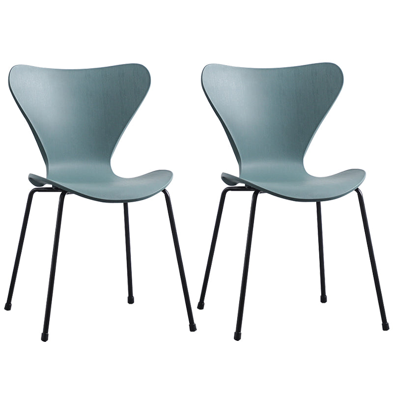 Glam Style Metal Side Chair Solid Back Matte Finish Home Use Dining Chair Green Black Set of 2 Clearhalo ' kitchen&dining_furn' 'Dining Chairs' 'Dining Tables & Seating' 'dining_chair' 'Furniture' 'furniture_dining_chair' 'Kitchen & Dining Furniture' 'kitchen' 3455318