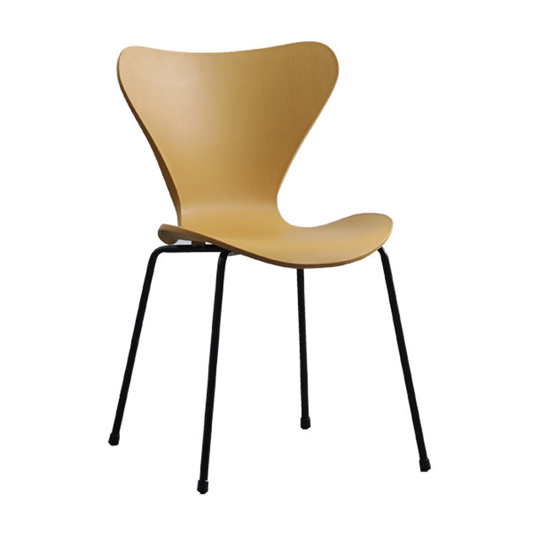 Glam Style Metal Side Chair Solid Back Matte Finish Home Use Dining Chair Clearhalo ' kitchen&dining_furn' 'Dining Chairs' 'Dining Tables & Seating' 'dining_chair' 'Furniture' 'furniture_dining_chair' 'Kitchen & Dining Furniture' 'kitchen' 3455323