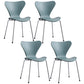 Glam Style Metal Side Chair Solid Back Matte Finish Home Use Dining Chair Green Silver Set of 4 Clearhalo ' kitchen&dining_furn' 'Dining Chairs' 'Dining Tables & Seating' 'dining_chair' 'Furniture' 'furniture_dining_chair' 'Kitchen & Dining Furniture' 'kitchen' 3455332