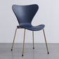 Glam Style Metal Side Chair Solid Back Matte Finish Home Use Dining Chair Blue Brass Gold 1 Piece Clearhalo ' kitchen&dining_furn' 'Dining Chairs' 'Dining Tables & Seating' 'dining_chair' 'Furniture' 'furniture_dining_chair' 'Kitchen & Dining Furniture' 'kitchen' 3455333