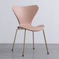 Glam Style Metal Side Chair Solid Back Matte Finish Home Use Dining Chair Pink Brass Gold 1 Piece Clearhalo ' kitchen&dining_furn' 'Dining Chairs' 'Dining Tables & Seating' 'dining_chair' 'Furniture' 'furniture_dining_chair' 'Kitchen & Dining Furniture' 'kitchen' 3455336