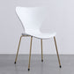 Glam Style Metal Side Chair Solid Back Matte Finish Home Use Dining Chair White Brass Gold 1 Piece Clearhalo ' kitchen&dining_furn' 'Dining Chairs' 'Dining Tables & Seating' 'dining_chair' 'Furniture' 'furniture_dining_chair' 'Kitchen & Dining Furniture' 'kitchen' 3455354