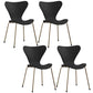 Glam Style Metal Side Chair Solid Back Matte Finish Home Use Dining Chair Black Brass Gold Set of 4 Clearhalo ' kitchen&dining_furn' 'Dining Chairs' 'Dining Tables & Seating' 'dining_chair' 'Furniture' 'furniture_dining_chair' 'Kitchen & Dining Furniture' 'kitchen' 3455365