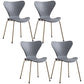 Glam Style Metal Side Chair Solid Back Matte Finish Home Use Dining Chair Grey Brass Gold Set of 4 Clearhalo ' kitchen&dining_furn' 'Dining Chairs' 'Dining Tables & Seating' 'dining_chair' 'Furniture' 'furniture_dining_chair' 'Kitchen & Dining Furniture' 'kitchen' 3455377