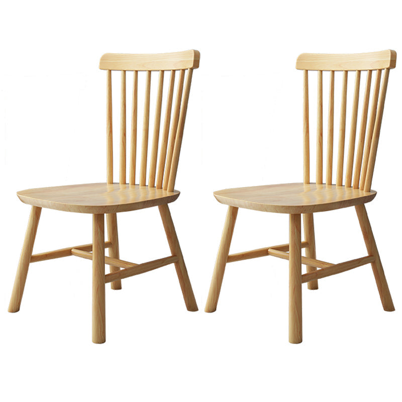 Contemporary Kitchen Wood Square Dining Chair Windsor Back Dining Side Chair Wood Set of 2 Clearhalo ' kitchen&dining_furn' 'Dining Chairs' 'Dining Tables & Seating' 'dining_chair' 'Furniture' 'furniture_dining_chair' 'Kitchen & Dining Furniture' 'kitchen' 3455391