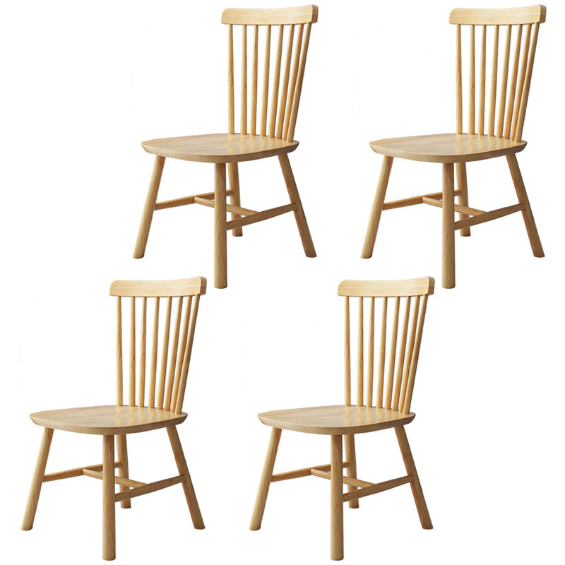 Contemporary Kitchen Wood Square Dining Chair Windsor Back Dining Side Chair Wood Set of 4 Clearhalo ' kitchen&dining_furn' 'Dining Chairs' 'Dining Tables & Seating' 'dining_chair' 'Furniture' 'furniture_dining_chair' 'Kitchen & Dining Furniture' 'kitchen' 3455392