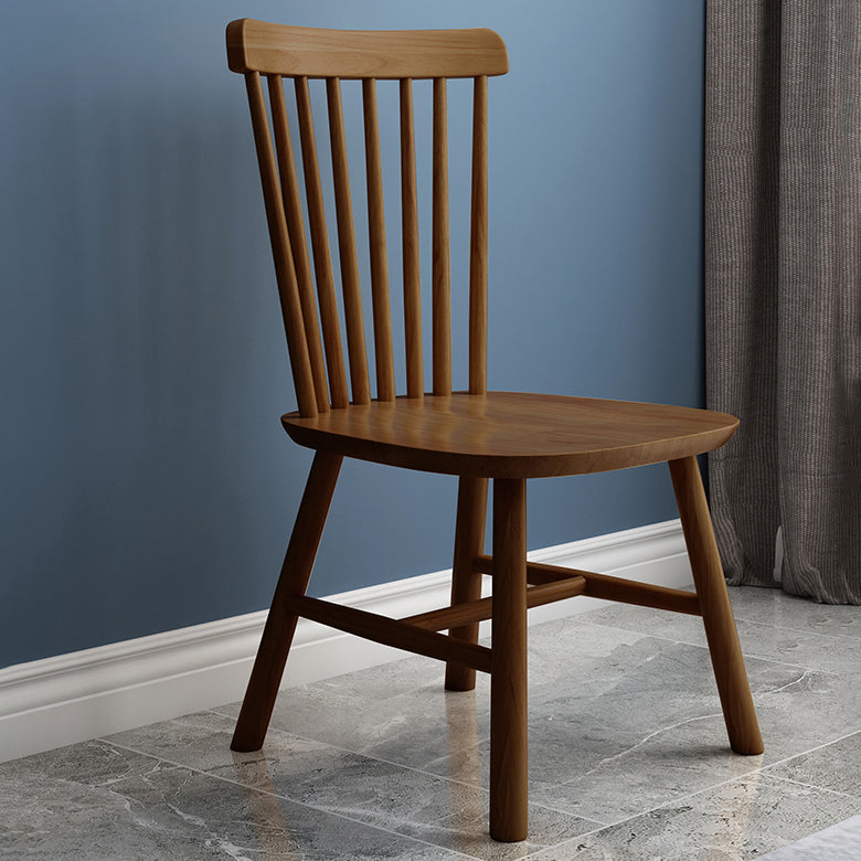 Contemporary Kitchen Wood Square Dining Chair Windsor Back Dining Side Chair Clearhalo ' kitchen&dining_furn' 'Dining Chairs' 'Dining Tables & Seating' 'dining_chair' 'Furniture' 'furniture_dining_chair' 'Kitchen & Dining Furniture' 'kitchen' 3455395
