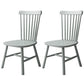 Contemporary Kitchen Wood Square Dining Chair Windsor Back Dining Side Chair Grey Set of 2 Clearhalo ' kitchen&dining_furn' 'Dining Chairs' 'Dining Tables & Seating' 'dining_chair' 'Furniture' 'furniture_dining_chair' 'Kitchen & Dining Furniture' 'kitchen' 3455396