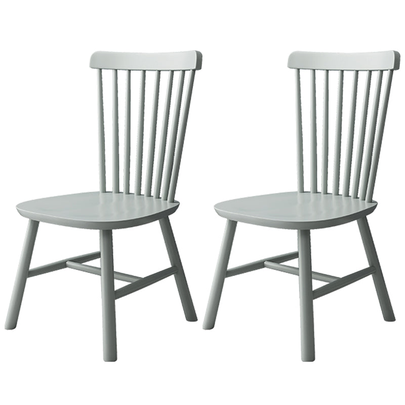 Contemporary Kitchen Wood Square Dining Chair Windsor Back Dining Side Chair Grey Set of 2 Clearhalo ' kitchen&dining_furn' 'Dining Chairs' 'Dining Tables & Seating' 'dining_chair' 'Furniture' 'furniture_dining_chair' 'Kitchen & Dining Furniture' 'kitchen' 3455396
