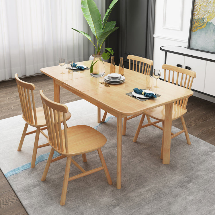 Contemporary Kitchen Wood Square Dining Chair Windsor Back Dining Side Chair Clearhalo ' kitchen&dining_furn' 'Dining Chairs' 'Dining Tables & Seating' 'dining_chair' 'Furniture' 'furniture_dining_chair' 'Kitchen & Dining Furniture' 'kitchen' 3455397