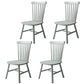 Contemporary Kitchen Wood Square Dining Chair Windsor Back Dining Side Chair Grey Set of 4 Clearhalo ' kitchen&dining_furn' 'Dining Chairs' 'Dining Tables & Seating' 'dining_chair' 'Furniture' 'furniture_dining_chair' 'Kitchen & Dining Furniture' 'kitchen' 3455398
