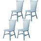 Contemporary Kitchen Wood Square Dining Chair Windsor Back Dining Side Chair Sky Blue Set of 4 Clearhalo ' kitchen&dining_furn' 'Dining Chairs' 'Dining Tables & Seating' 'dining_chair' 'Furniture' 'furniture_dining_chair' 'Kitchen & Dining Furniture' 'kitchen' 3455404