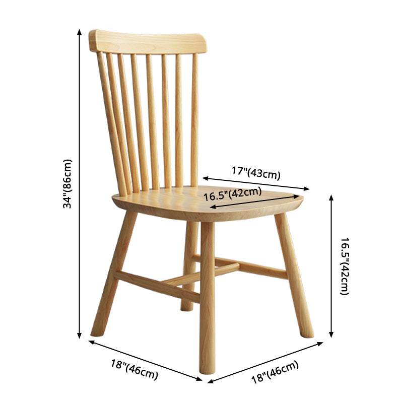 Contemporary Kitchen Wood Square Dining Chair Windsor Back Dining Side Chair Clearhalo ' kitchen&dining_furn' 'Dining Chairs' 'Dining Tables & Seating' 'dining_chair' 'Furniture' 'furniture_dining_chair' 'Kitchen & Dining Furniture' 'kitchen' 3455406