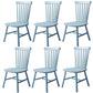 Contemporary Kitchen Wood Square Dining Chair Windsor Back Dining Side Chair Sky Blue Set of 6 Clearhalo ' kitchen&dining_furn' 'Dining Chairs' 'Dining Tables & Seating' 'dining_chair' 'Furniture' 'furniture_dining_chair' 'Kitchen & Dining Furniture' 'kitchen' 3455407