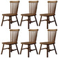 Contemporary Kitchen Wood Square Dining Chair Windsor Back Dining Side Chair Walnut Set of 6 Clearhalo ' kitchen&dining_furn' 'Dining Chairs' 'Dining Tables & Seating' 'dining_chair' 'Furniture' 'furniture_dining_chair' 'Kitchen & Dining Furniture' 'kitchen' 3455412