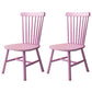 Contemporary Kitchen Wood Square Dining Chair Windsor Back Dining Side Chair Rose Bloom Set of 2 Clearhalo ' kitchen&dining_furn' 'Dining Chairs' 'Dining Tables & Seating' 'dining_chair' 'Furniture' 'furniture_dining_chair' 'Kitchen & Dining Furniture' 'kitchen' 3455413