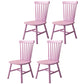 Contemporary Kitchen Wood Square Dining Chair Windsor Back Dining Side Chair Rose Bloom Set of 4 Clearhalo ' kitchen&dining_furn' 'Dining Chairs' 'Dining Tables & Seating' 'dining_chair' 'Furniture' 'furniture_dining_chair' 'Kitchen & Dining Furniture' 'kitchen' 3455414