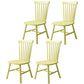Contemporary Kitchen Wood Square Dining Chair Windsor Back Dining Side Chair Yellow Set of 4 Clearhalo ' kitchen&dining_furn' 'Dining Chairs' 'Dining Tables & Seating' 'dining_chair' 'Furniture' 'furniture_dining_chair' 'Kitchen & Dining Furniture' 'kitchen' 3455417