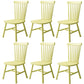 Contemporary Kitchen Wood Square Dining Chair Windsor Back Dining Side Chair Yellow Set of 6 Clearhalo ' kitchen&dining_furn' 'Dining Chairs' 'Dining Tables & Seating' 'dining_chair' 'Furniture' 'furniture_dining_chair' 'Kitchen & Dining Furniture' 'kitchen' 3455418