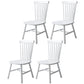 Contemporary Kitchen Wood Square Dining Chair Windsor Back Dining Side Chair White Set of 4 Clearhalo ' kitchen&dining_furn' 'Dining Chairs' 'Dining Tables & Seating' 'dining_chair' 'Furniture' 'furniture_dining_chair' 'Kitchen & Dining Furniture' 'kitchen' 3455420