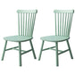 Contemporary Kitchen Wood Square Dining Chair Windsor Back Dining Side Chair Mint Green Set of 2 Clearhalo ' kitchen&dining_furn' 'Dining Chairs' 'Dining Tables & Seating' 'dining_chair' 'Furniture' 'furniture_dining_chair' 'Kitchen & Dining Furniture' 'kitchen' 3455422