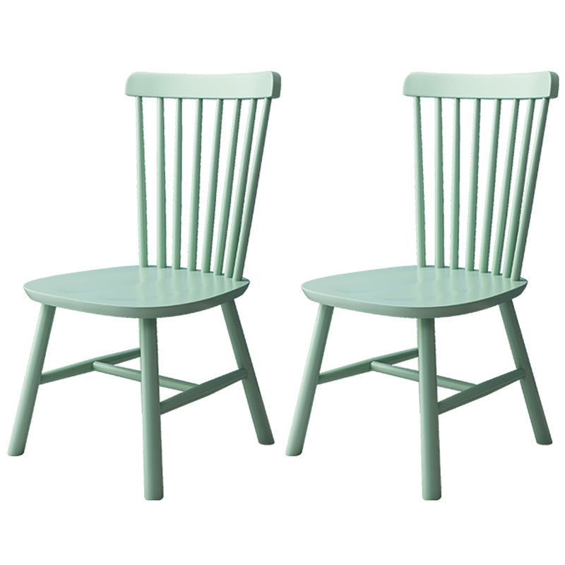 Contemporary Kitchen Wood Square Dining Chair Windsor Back Dining Side Chair Mint Green Set of 2 Clearhalo ' kitchen&dining_furn' 'Dining Chairs' 'Dining Tables & Seating' 'dining_chair' 'Furniture' 'furniture_dining_chair' 'Kitchen & Dining Furniture' 'kitchen' 3455422