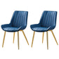 Glam Style Dining Room Chair Wingback Parsons Chair with 4 Metal Legs for Home Use Blue Brass Gold Set of 2 Clearhalo ' kitchen&dining_furn' 'Dining Chairs' 'Dining Tables & Seating' 'dining_chair' 'Furniture' 'furniture_dining_chair' 'Kitchen & Dining Furniture' 'kitchen' 3455427
