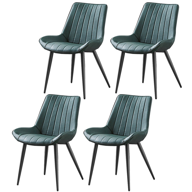 Glam Style Dining Room Chair Wingback Parsons Chair with 4 Metal Legs for Home Use Green Black Set of 4 Clearhalo ' kitchen&dining_furn' 'Dining Chairs' 'Dining Tables & Seating' 'dining_chair' 'Furniture' 'furniture_dining_chair' 'Kitchen & Dining Furniture' 'kitchen' 3455435