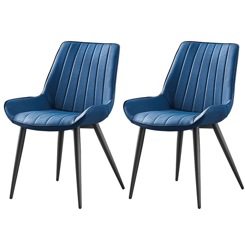 Glam Style Dining Room Chair Wingback Parsons Chair with 4 Metal Legs for Home Use Blue Black Set of 2 Clearhalo ' kitchen&dining_furn' 'Dining Chairs' 'Dining Tables & Seating' 'dining_chair' 'Furniture' 'furniture_dining_chair' 'Kitchen & Dining Furniture' 'kitchen' 3455439