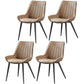 Glam Style Dining Room Chair Wingback Parsons Chair with 4 Metal Legs for Home Use Light Khaki Black Set of 4 Clearhalo ' kitchen&dining_furn' 'Dining Chairs' 'Dining Tables & Seating' 'dining_chair' 'Furniture' 'furniture_dining_chair' 'Kitchen & Dining Furniture' 'kitchen' 3455446