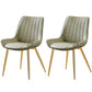 Glam Style Dining Room Chair Wingback Parsons Chair with 4 Metal Legs for Home Use Pea Green Brass Gold Set of 2 Clearhalo ' kitchen&dining_furn' 'Dining Chairs' 'Dining Tables & Seating' 'dining_chair' 'Furniture' 'furniture_dining_chair' 'Kitchen & Dining Furniture' 'kitchen' 3455454