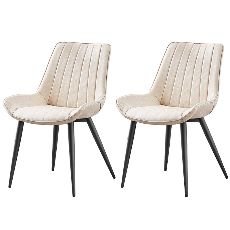 Glam Style Dining Room Chair Wingback Parsons Chair with 4 Metal Legs for Home Use White Black Set of 2 Clearhalo ' kitchen&dining_furn' 'Dining Chairs' 'Dining Tables & Seating' 'dining_chair' 'Furniture' 'furniture_dining_chair' 'Kitchen & Dining Furniture' 'kitchen' 3455457