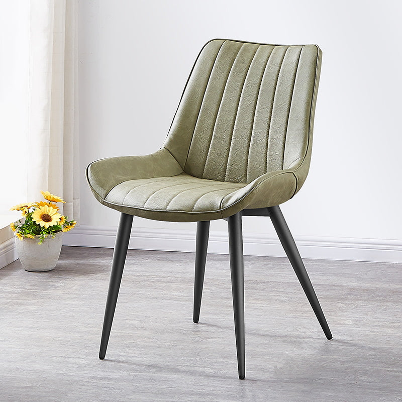Glam Style Dining Room Chair Wingback Parsons Chair with 4 Metal Legs for Home Use Pea Green Black 1 Piece Clearhalo ' kitchen&dining_furn' 'Dining Chairs' 'Dining Tables & Seating' 'dining_chair' 'Furniture' 'furniture_dining_chair' 'Kitchen & Dining Furniture' 'kitchen' 3455465