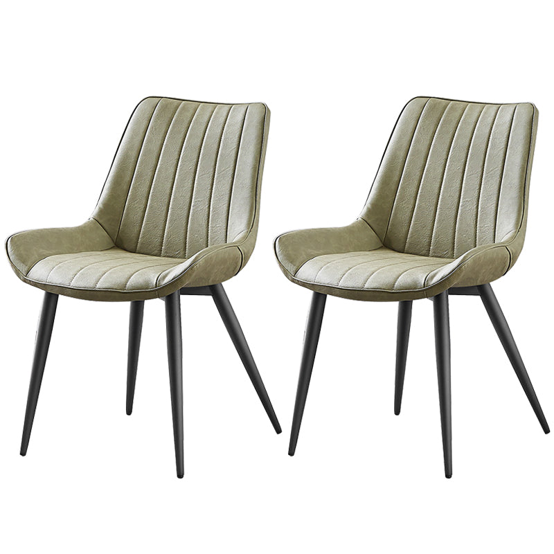 Glam Style Dining Room Chair Wingback Parsons Chair with 4 Metal Legs for Home Use Pea Green Black Set of 2 Clearhalo ' kitchen&dining_furn' 'Dining Chairs' 'Dining Tables & Seating' 'dining_chair' 'Furniture' 'furniture_dining_chair' 'Kitchen & Dining Furniture' 'kitchen' 3455466