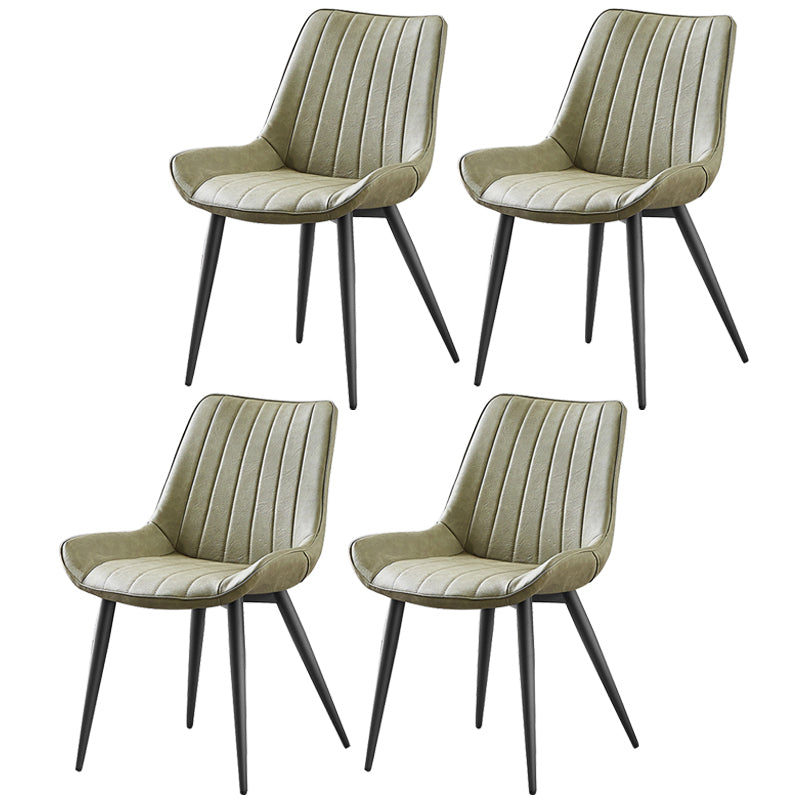 Glam Style Dining Room Chair Wingback Parsons Chair with 4 Metal Legs for Home Use Pea Green Black Set of 4 Clearhalo ' kitchen&dining_furn' 'Dining Chairs' 'Dining Tables & Seating' 'dining_chair' 'Furniture' 'furniture_dining_chair' 'Kitchen & Dining Furniture' 'kitchen' 3455467