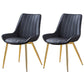 Glam Style Dining Room Chair Wingback Parsons Chair with 4 Metal Legs for Home Use Black Brass Gold Set of 2 Clearhalo ' kitchen&dining_furn' 'Dining Chairs' 'Dining Tables & Seating' 'dining_chair' 'Furniture' 'furniture_dining_chair' 'Kitchen & Dining Furniture' 'kitchen' 3455472