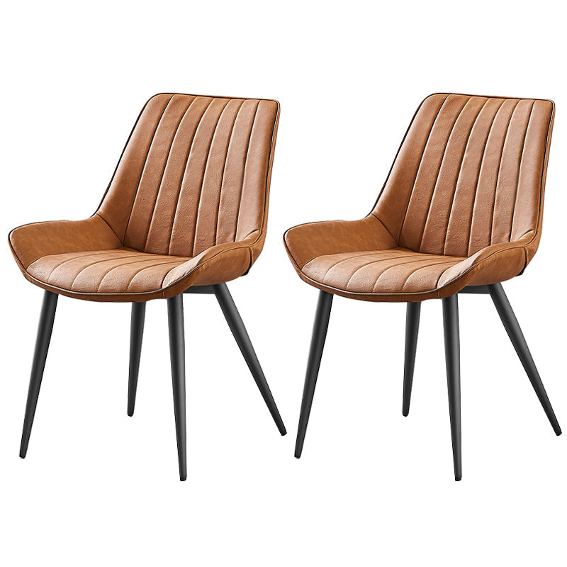 Glam Style Dining Room Chair Wingback Parsons Chair with 4 Metal Legs for Home Use Coffee Black Set of 2 Clearhalo ' kitchen&dining_furn' 'Dining Chairs' 'Dining Tables & Seating' 'dining_chair' 'Furniture' 'furniture_dining_chair' 'Kitchen & Dining Furniture' 'kitchen' 3455475