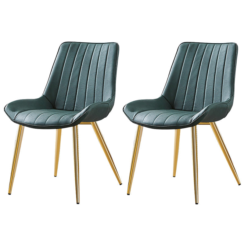 Glam Style Dining Room Chair Wingback Parsons Chair with 4 Metal Legs for Home Use Green Brass Gold Set of 2 Clearhalo ' kitchen&dining_furn' 'Dining Chairs' 'Dining Tables & Seating' 'dining_chair' 'Furniture' 'furniture_dining_chair' 'Kitchen & Dining Furniture' 'kitchen' 3455481