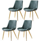 Glam Style Dining Room Chair Wingback Parsons Chair with 4 Metal Legs for Home Use Green Brass Gold Set of 4 Clearhalo ' kitchen&dining_furn' 'Dining Chairs' 'Dining Tables & Seating' 'dining_chair' 'Furniture' 'furniture_dining_chair' 'Kitchen & Dining Furniture' 'kitchen' 3455482