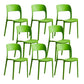 Home Side Chair Stackable Contemporary Open Back Plastic Dining Room Chair Green Set of 8 Clearhalo ' kitchen&dining_furn' 'Dining Chairs' 'Dining Tables & Seating' 'dining_chair' 'Furniture' 'furniture_dining_chair' 'Kitchen & Dining Furniture' 'kitchen' 3455490