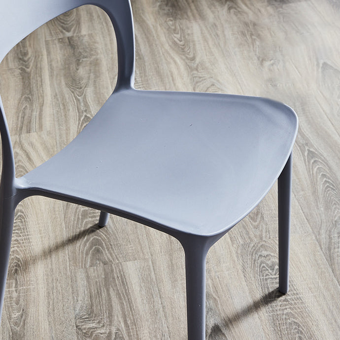 Home Side Chair Stackable Contemporary Open Back Plastic Dining Room Chair Clearhalo ' kitchen&dining_furn' 'Dining Chairs' 'Dining Tables & Seating' 'dining_chair' 'Furniture' 'furniture_dining_chair' 'Kitchen & Dining Furniture' 'kitchen' 3455495