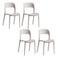 Home Side Chair Stackable Contemporary Open Back Plastic Dining Room Chair White Set of 4 Clearhalo ' kitchen&dining_furn' 'Dining Chairs' 'Dining Tables & Seating' 'dining_chair' 'Furniture' 'furniture_dining_chair' 'Kitchen & Dining Furniture' 'kitchen' 3455500