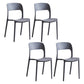 Home Side Chair Stackable Contemporary Open Back Plastic Dining Room Chair Grey Set of 4 Clearhalo ' kitchen&dining_furn' 'Dining Chairs' 'Dining Tables & Seating' 'dining_chair' 'Furniture' 'furniture_dining_chair' 'Kitchen & Dining Furniture' 'kitchen' 3455504