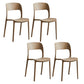 Home Side Chair Stackable Contemporary Open Back Plastic Dining Room Chair Camel Set of 4 Clearhalo ' kitchen&dining_furn' 'Dining Chairs' 'Dining Tables & Seating' 'dining_chair' 'Furniture' 'furniture_dining_chair' 'Kitchen & Dining Furniture' 'kitchen' 3455507