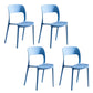 Home Side Chair Stackable Contemporary Open Back Plastic Dining Room Chair Light Blue Set of 4 Clearhalo ' kitchen&dining_furn' 'Dining Chairs' 'Dining Tables & Seating' 'dining_chair' 'Furniture' 'furniture_dining_chair' 'Kitchen & Dining Furniture' 'kitchen' 3455511