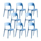 Home Side Chair Stackable Contemporary Open Back Plastic Dining Room Chair Light Blue Set of 8 Clearhalo ' kitchen&dining_furn' 'Dining Chairs' 'Dining Tables & Seating' 'dining_chair' 'Furniture' 'furniture_dining_chair' 'Kitchen & Dining Furniture' 'kitchen' 3455512