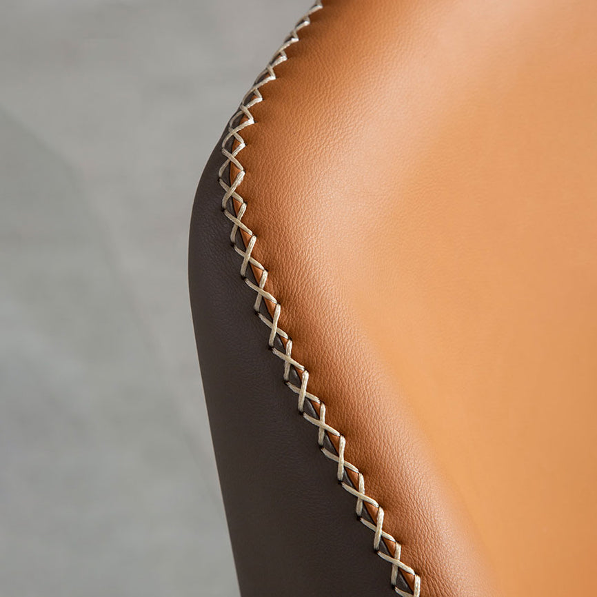 Metal Contemporary Dining Room Chair Metallic Finish Wingback Side Chair Clearhalo ' kitchen&dining_furn' 'Dining Chairs' 'Dining Tables & Seating' 'dining_chair' 'Furniture' 'furniture_dining_chair' 'Kitchen & Dining Furniture' 'kitchen' 3455534