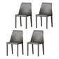 Modern Style Leather Dining Chair Matte Color Kitchen Side Parsons Chair Grey Set of 4 Clearhalo ' kitchen&dining_furn' 'Dining Chairs' 'Dining Tables & Seating' 'dining_chair' 'Furniture' 'furniture_dining_chair' 'Kitchen & Dining Furniture' 'kitchen' 3455568