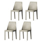 Modern Style Leather Dining Chair Matte Color Kitchen Side Parsons Chair Light Gray Set of 4 Clearhalo ' kitchen&dining_furn' 'Dining Chairs' 'Dining Tables & Seating' 'dining_chair' 'Furniture' 'furniture_dining_chair' 'Kitchen & Dining Furniture' 'kitchen' 3455575